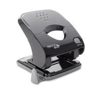 Rapesco Perforadora de 2 agujeros 1525 ECO X5-40ps, 40 hojas, Esfuerzo reducido, Negro