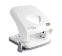 Rapesco 1526 ECO X5-40ps Perforadora de 2 Agujeros Menos Esfuerzo, Capacidad 40 Hojas, Blanco Mate
