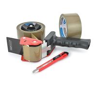 Rapesco 1556 Germ-Savvy Antibacteriano Dispensador de Cinta de Embalaje 960 con 2 Rollos de Cinta Marrón