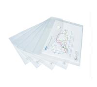 Rapesco 1588 ECO Carpeta Sobre Portafolios con Broche, A5, Transparente, Paquete de 5