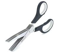 Rapesco Tijeras 1599 – 5 hojas para cortar hierbas y triturar papel – Negro