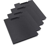 Rapesco Carpeta portapapeles 1641 Germ-Savvy antibacteriano, A4 negro, paquete de 4