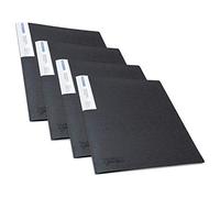 Rapesco 1642 Carpeta de Presentación con 10 Fundas, Protección Antibacteriana, Negro, 4 Carpetas
