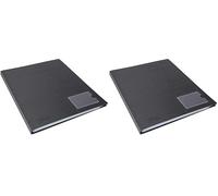 Rapesco 1650 Germ-Savvy Antibacteriano, Carpeta de Fundas A4 en Polipropileno, 36 Fundas, Negro (Paquete de 2)