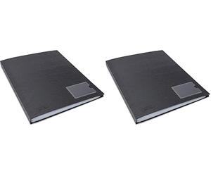 Rapesco 1651 Germ-Savvy Antibacteriano, Carpeta de Fundas A4 en Polipropileno, 50 Fundas, Negro (Paquete de 2)