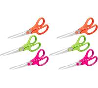 Rapesco 1667 Germ-Savvy Antibacteriano, Tijeras de Mango Suave con Hojas de Titanio de 21 cm, Colores Surtidos, Paquete con 3 (Paquete de 2)