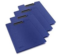 Rapesco 1698 Germ-Savvy Antibacteriano, Carpeta Portapapeles en Formato A4, Azul, Paquete con 4 Carpetas