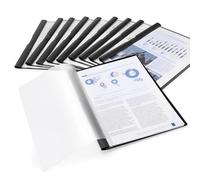 Rapesco 1828 ECO Carpeta Dossier con Barra Deslizante, A4, Negro, Paquete de 10