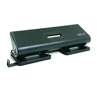 Rapesco PF75P0B1 Perforadora de 4 Agujeros 75-P, 16 Hojas de Capacidad, Negro