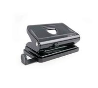 Rapesco Perforadora metálica PF810MB1, 2 agujeros, capacidad 12 hojas, negro