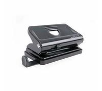 Rapesco Perforadora metálica PF810MB1, 2 agujeros, capacidad 12 hojas, negro