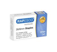 Rapesco S11661Z3 Grapas Galvanizadas Tipo 26/6 mm (No.56), Paquete de 2000