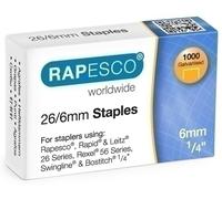 RAPESCO - Lote de 5 cajas de 1000 grapas galvanizadas (26/6 mm)