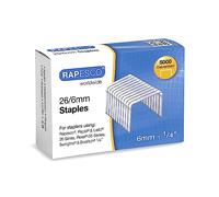 Rapesco S11662Z3 Grapas Galvanizadas 26/6mm (No.56), Caja de 5000