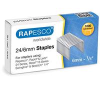 Rapesco S24607Z3 Grapas Galvanizadas 24/6mm (No.16), Caja de 1000
