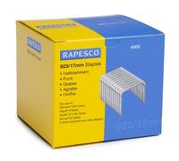 Rapesco S92317Z3 - Grapas galvanizadas, 923/17 mm (tipo 23), caja con 4 x 1000 unidades, color metalizado