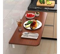 RAPGACBQ Mesa montada en estación de trabajo de escritura para laptop, perfecta para oficina en casa, habitación, balcón, escritorio que ahorra espacio para productividad y comodidad (teca, 60 x 40 cm