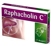 Raphacholin C N30 Tablets - para desintoxicación hepática, limpieza, regeneración, apoyo, alivio del estreñimiento, digestión 100% natural, ayuda, dolor de estómago