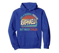 Raphael como Una Persona Normal Pero Mucho Más Fresco Vintage Sudadera con Capucha, Unisex para Adultos, Azul Real, XL