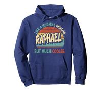 Raphael como Una Persona Normal Pero Mucho Más Fresco Vintage Sudadera con Capucha, Unisex para Adultos, Azul Marino, S