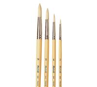Raphael D'Artigny White Hog Bristle Brush, Series 358, Round, Size 04