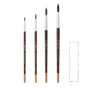 Raphael - Pincel de Acuarela Pequeño Gris Sintético (4 Unidades, 8, 14, 16 + 1 Tarjeta)