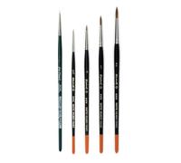 Raphael Series 8404 Brush, Pincel de Arena roja kolinsky, Juego de 4 Piezas, tamaño 5/0. 0, 1, 2. (Raphael France) Espace Beaux Arts