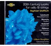 Raphael Wallfisch joue des oeuvres du XXe siècle pour violoncelle et cordes.
