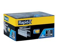 Rapid Caja de Grapas de Corona Redondeada para Cables de Bajo Voltaje N.º36 de Acero Galvanizado, 12 mm - 5 x 1.000 Grapas