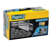 Rapid Caja de Grapas de Corona Redondeada para Cables de Bajo Voltaje N.º28 de Acero Galvanizado, 10 mm - 5 x 1.000 Grapas
