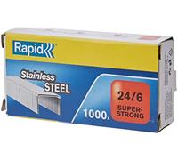 Grapas Rapid 24/6 SuperStrong acero inoxidable (1000 unidades)