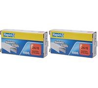 RAPID 24858100 - Caja 1000 grapas 24/6 mm Super Strong acero inoxidable (Paquete de 2)