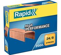Rapid 24859200 caja de 2000 grapas 24/8 mm Color cobre