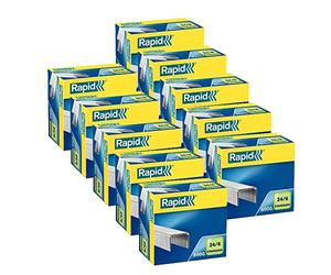 Rapid 24860100 - Grapas galvanizadas superfuertes de 24/8+ mm, 5000 unidades, 24/6, 1