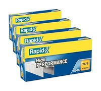 Rapid 24862000 Grapas Standard 5000 unidades, 26/6 mm, 30 hojas (Paquete de 4)