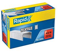 RAPID 24872200 - Caja 10000 grapas 43/6 mm Caja 10000 textil Super Strong galvanizada