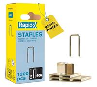 Rapid Caja Estrecha de Grapas de Corona Estrecha para Suelos y Paneles de Madera N.º606 de Acero Galvanizado, 15 mm - 1.200 Grapas