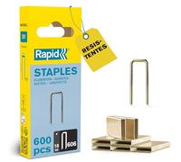 Rapid Caja de Grapas Estrecha de Corona Estrecha para Suelos y Paneles de Madera N.º606 de Acero Galvanizado, 18 mm - 600 Grapas