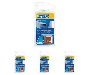 Rapid 40109551 40109551-Grapa 970/10mm. G 0.9M Blíster, Plateado (Paquete de 4)