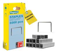 Rapid Caja de Grapas para Textil N.º53 de Alambre Fino de Acero Galvanizado, 6 mm - 5.000 Grapas