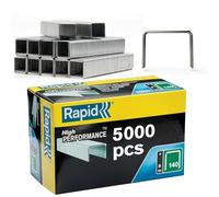 Rapid 5000 Grapas Planas n.140/8, Acero Galvanizado, para Cartón y Plástico
