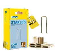 Rapid Caja de Grapas de Corona Estrecha para Madera y Exteriores N.º90 de Acero Galvanizado, 25 mm - 3.000 Grapas