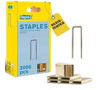 Rapid Caja de Grapas de Corona Estrecha para Madera y Exteriores N.º90 de Acero Galvanizado, 30 mm - 3.000 Grapas