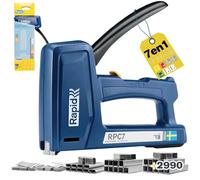 Rapid 5001746 - Grapadora Manual RPC7 7 en 1 2990 Piezas | Diseño resistente, carga rápida y grapado estable para oficina, comercio o uso profesional