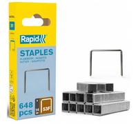 Rapid 648 Grapas Finas n.53F/14, Acero Galvanizado, para Grapadora Novus | Para fijar tejidos, etiquetas y pósteres sobre madera, con una grapa fina y discreta