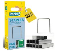 Rapid Caja de grapas N.º140 – 12 mm acero galvanizado – 648 grapas – Blíster