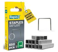 Rapid 648 Grapas Planas n.140/14, Acero INOX, para Cartón y Plástico