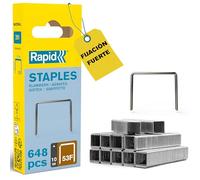 Rapid 970 Grapas 53F Textil Alambre Fino Acero Galvanizado 10 mm | Para fijar tejidos, etiquetas y pósteres sobre madera, con una grapa fina y discreta