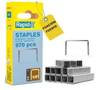 Rapid 970 Grapas Finas n.53F/6, Acero Galvanizado, para Grapadora Novus | Para fijar tejidos, etiquetas y pósteres sobre madera, con una grapa fina y discreta