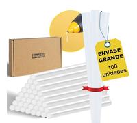 RAPID Barras de Cola Termofusible 7mm - Ø7 x 100mm, Barras de Silicona Transparente para Manualidades y Reparaciones, 100 uds, Sin Disolventes, Alta Concentración de Resina,Pistola de Cola No Incluida
